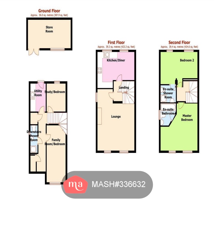 4 Bedroom Semi-detached to rent in Slough - Mashroom